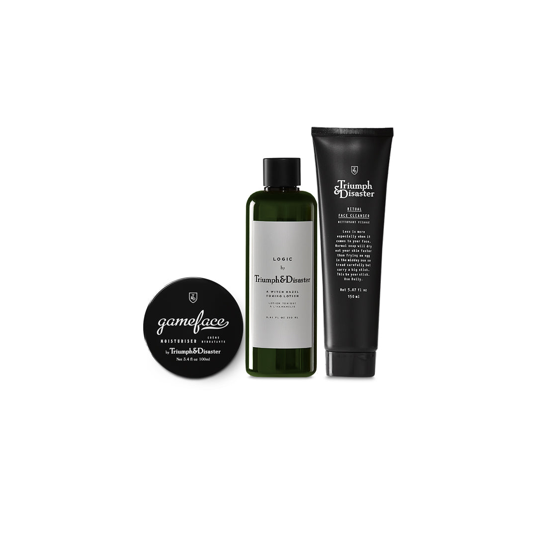 Face 1.0 Set - Gameface Moisturizer, Logic Toner & Ritual Face Cleanser