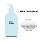 Spice Deodorant 97.18% Natural Ingredients, 2.82% Science